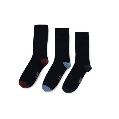 Tore Totally Recycled Men's Solid Casual Crew Socks 3pk - Navy Blue 7 ...