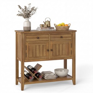 Costway Mid-Century Console Table wit...