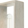 Progress Lighting Boundary 2-Light Wall Sconce, Brushed Nickel, Grey Washed Oak, Open Frame, Design Series - 4 of 4