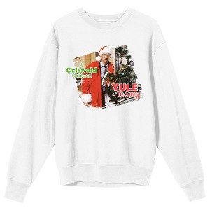 National Lampoon's Christmas Vacation Photo Art Women's White Graphic Long Sleeve Sweatshirt - 1 of 3