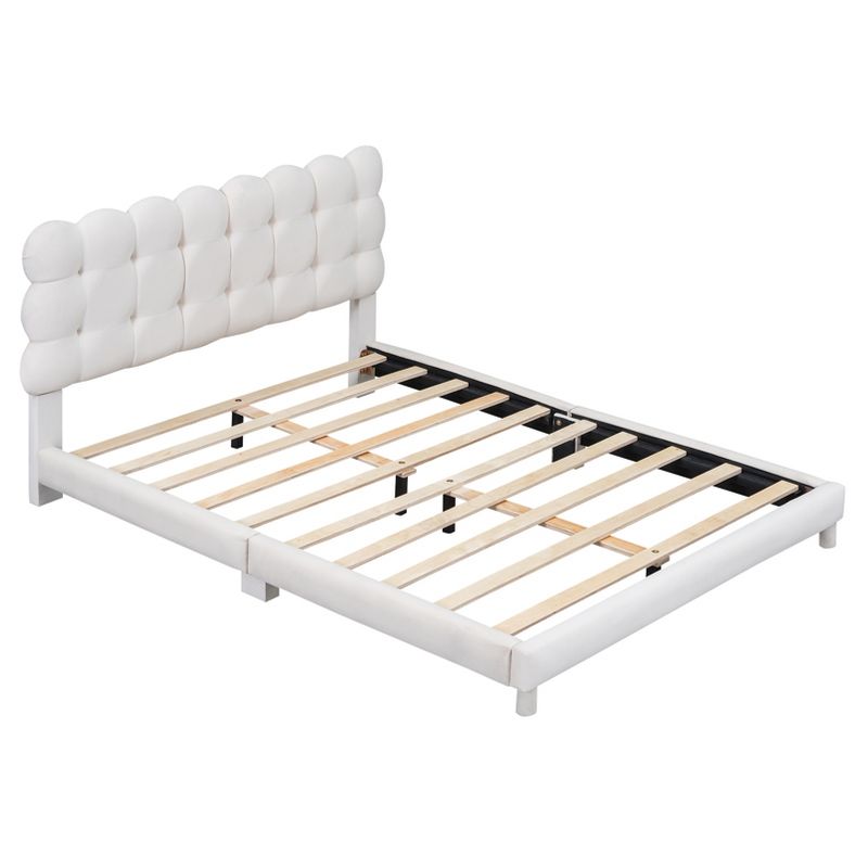 Queen/Full/Twin Size Upholstered Platform Bed with Soft Headboard-ModernLuxe, 5 of 10