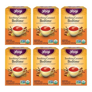 Yogi Tea Soothing Caramel Bedtime Tea - 16 Tea Bags per Pack - 6 Packs - 1 of 3