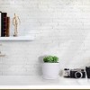 Unique Bargains Plastic Balcony Garden Office Hotel Barrel Shape Plant Flower Pot Holder with Tray - 3 of 4