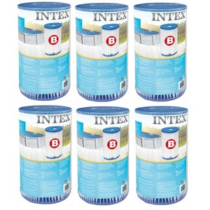 Replacement Intex Type B Filter Cartridge for Above Ground Pools 6-Pack - 1 of 3