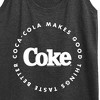 Women's Coca-Cola Coke Makes Things Taste Better Graphic Racerback Tank - Heather Charcoal - Small - 2 of 4