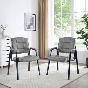 Home Imports Emporium Office Guest Chair, Luxurious Leather Executive Waiting Room Chair - 1 of 4