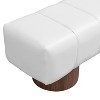 NicBex 64" PU/Faux Fur/Chenille Entryway Bench,No-Assembly Dining Bench with Wood Legs,End of Bed Bench for Living Room,Bedroom&Entryway - 4 of 4