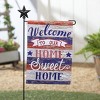 Evergreen Garden Flag Farmhouse Home Sweet Home Suede Double Sided Indoor Outdoor Decor 18" x 12.5" - 2 of 2