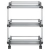 VidaXL Storage Trolley 23.2"x7.9"x29.5" Aluminum - 3 of 4