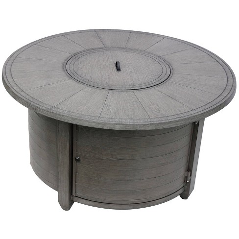 Cast Aluminum Round Fire Pit Brushed, Target Outdoor Fire Pit Tables
