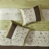 Gulches Queen 7 Piece Elegant transitional style Embroidered Comforter Set£¬Green - 3 of 4