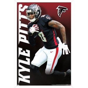 Trends International NFL Atlanta Falcons - Kyle Pitts 21 Framed Wall Poster Prints - 1 of 4