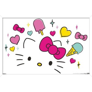 Trends International Hello Kitty: 2016 General - Sweet and Simple Kitty Framed Wall Poster Prints - 1 of 4