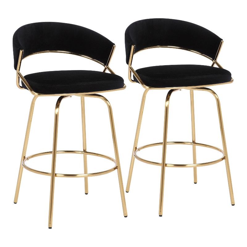 Set of 2 Jie Counter Height Barstools - LumiSource, 1 of 13