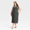 Women's Denim Button-Down Ankle Dress - Universal Thread™ - 3 of 3