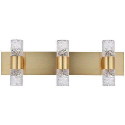 Vega Gold and Clear Glass 6-Light LED Wall Sconce