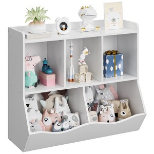 Kids Toy Storage Organizer, Children Bookshelf with Storage Cubbies, Toddler Toy Shelf for Playroom, Living Room, Nursery - 1 of 4
