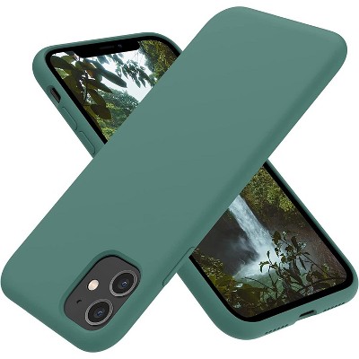 BONGEEK for iPhone 11 Case, Phone Case 11,Slim Shockproof, Anti-Fingerprint, Anti-Scratch Microfiber Lining, Protective Cover - Pine Green