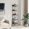 vidaXL Bookshelf 5-Tier Smoked Oak 13.8 in.x11.8 in.x68.5 in. Engineered Wood - 3 of 4