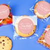 Big Dot of Happiness Pink Simple Script Thank You Stickers and Clear Cookie Bags, Cellophane Treat Bags 4.25x7 IN for Candy or Baked Goods - 25 Count - 3 of 4