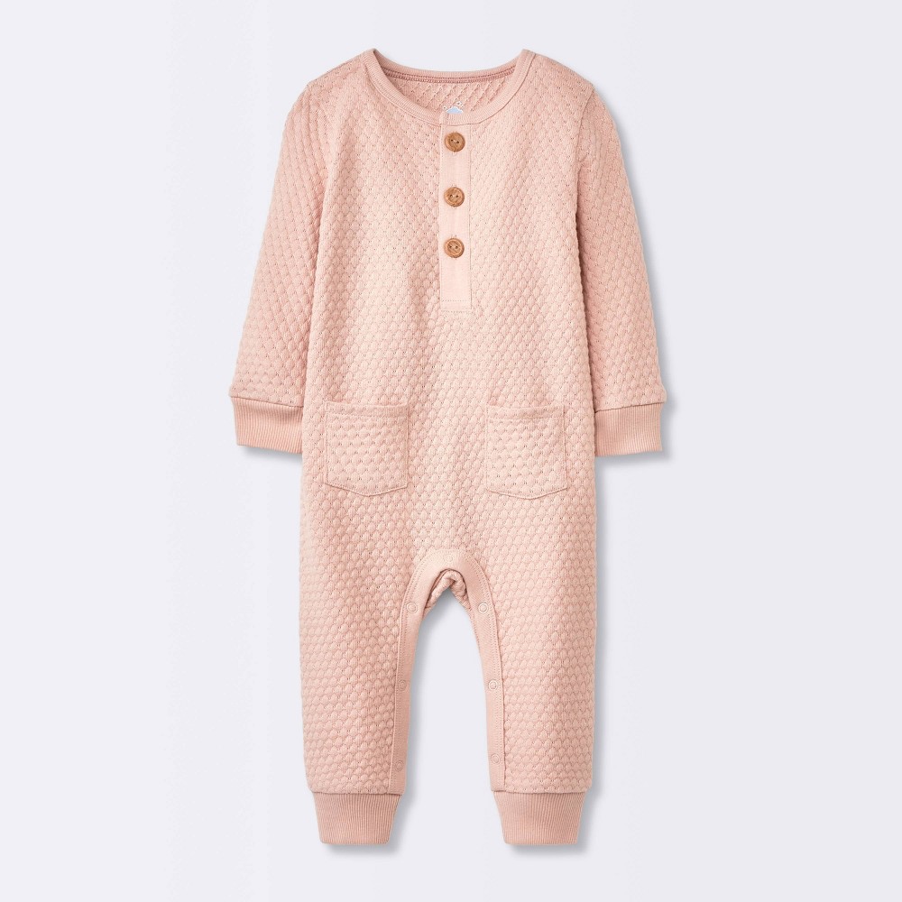 Baby Girls' Sweater Romper - Cloud Island™ Pink 0-3M