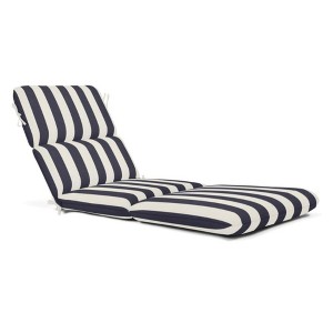 Casual Cushion Stripe Sunbrella Fabric 1-Piece Outdoor Chaise Cushion, 22.5"W x 74"L - 1 of 4