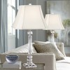 Vienna Full Spectrum Traditional Table Lamps 25 1/2" High Set of 2 Crystal Cut Column Geneva White Square Shade for Bedroom Living Room Bedside Office - image 2 of 4