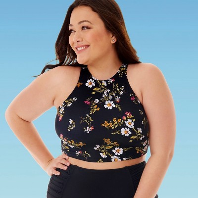 high neck bikini top plus size