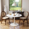 Hooseng Round Dining Table with MDF Table Top and Metal Base, Mid-Century Modern Dining Room Table for 2 - 4 Person - 2 of 4