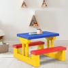 Costway Kids Picnic Table Set W/Removable Umbrella Indoor Outdoor Garden Patio - image 3 of 4