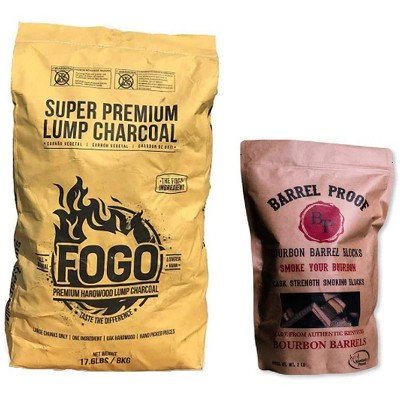 Fogo Super Premium Hardwood Lump Charcoal, Large Sized Charcoal, 17.6 ...