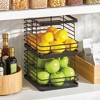 mDesign Stackable Food Organizer Storage Basket, Open Front - image 3 of 4