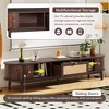 LOVSON Modern Design TV Stand for 75" TVs, Media Console TV Cabinet with1 Drawer and 2 Sliding-Door Cabinets,for Living Room,Brown - 4 of 4