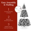 Best Choice Products Pre-Lit Black Christmas Pine Tree w/ Flocked Branches, Warm-White Lights - 4 of 4