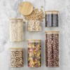 JoyJolt Glass Food Storage Jars Containers, Glass Storage Jar Bamboo Lids Set of 6 Kitchen Glass Canisters - image 2 of 4