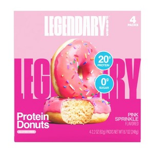 Legendary Foods Gluten Free and Keto Friendly Protein Donuts - Pink Sprinkle - 20g Protein - 8.7oz/4ct - 1 of 4