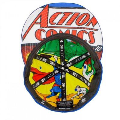 Adult Superman Action Comics #1 Underside Print New Era 59Fifty Fitted Hat