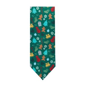 Jacob Alexander Men's Christmas Tree Décors Snowman Gingerbread Gifts Snowflakes Regular Length Neck Tie - 1 of 4