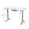 Costway 48'' Sit to Stand Desk Adjustable Standing Workstation w/ Crank - 2 of 4