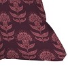 Deny Designs 18"x18" Schatzi Brown Aurelia Floral Throw Pillow Burgundy - 3 of 4