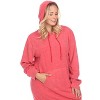 Women's Plus Size Hoodie Sweatshirt Dress - White Mark - 2 of 3