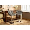 DOMETOUR Contemporary Faux Leather Bar Stools Adjustable Height Set of 2 - 3 of 4
