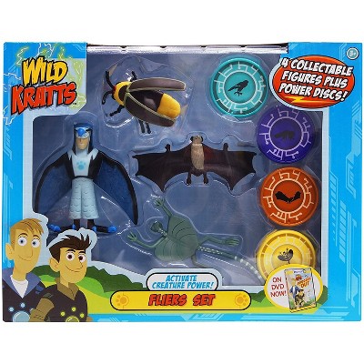 Jazwares Wild Kratts Action Figure Toy Set - Activate Creature Power - Fliers, Set of 4