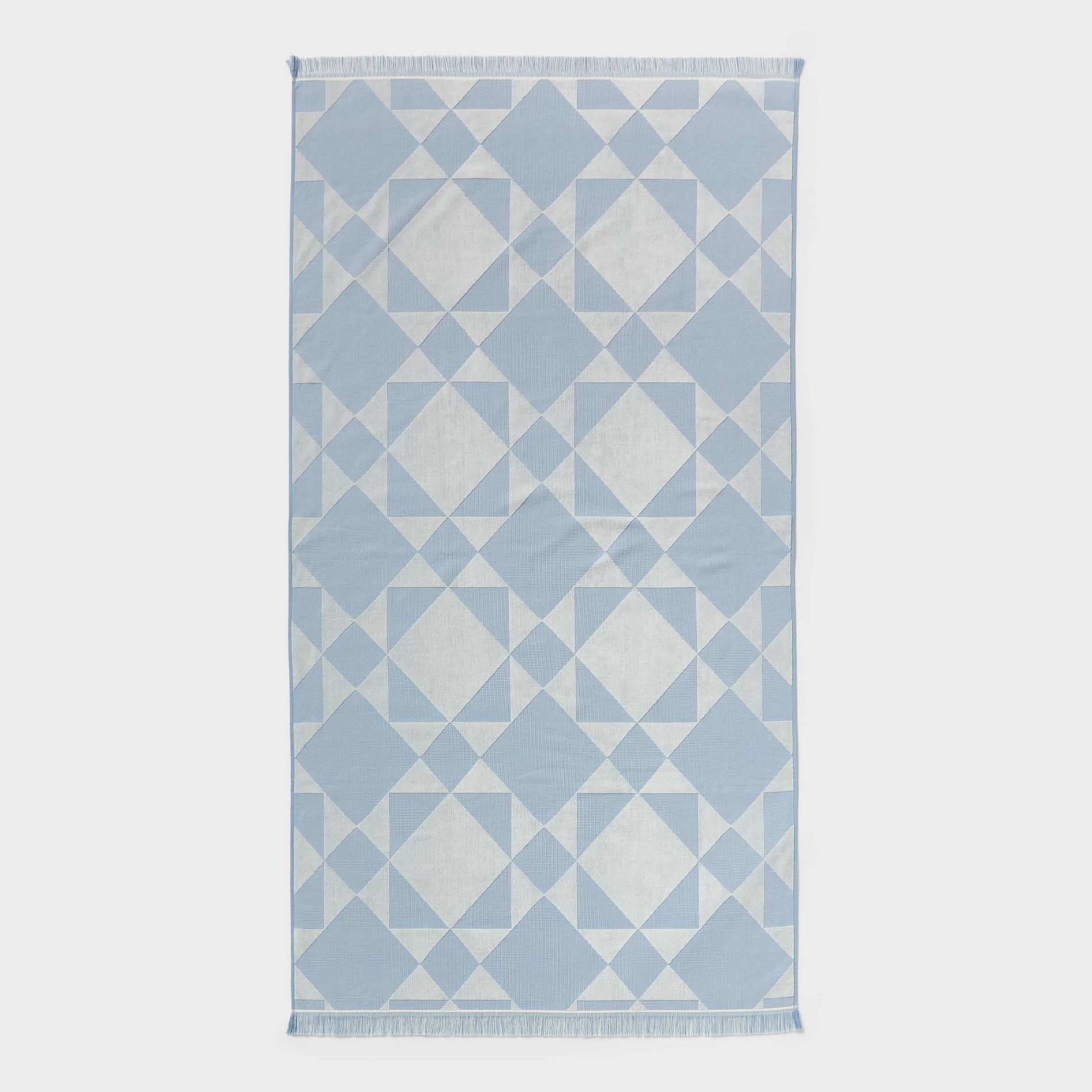 40"x72" Block Quilt Textured Oversized Beach Towel Blue - Threshold™