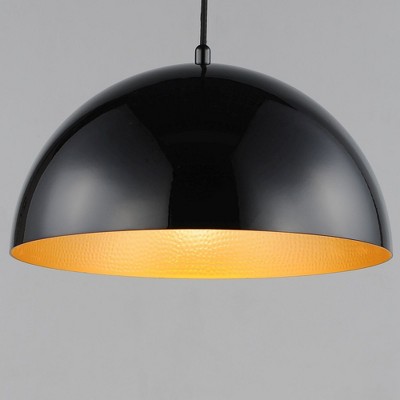 Gloss Black and Gold Aluminum LED Pendant Light