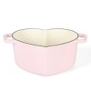 Martha Stewart 4qt Heart Shaped Dutch Oven Pink: Enamel Surface, Oven-Safe, Gas & Electric Compatible, 13.25" Diameter - 2 of 4