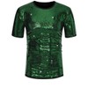 Lars Amadeus Men's Short Sleeves Crew Neck Nightclub Party Sequin T-Shirts - 2 of 4