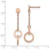 Chisel Stainless Steel Polished Rose IP-plated Dangle Earrings - 4 of 4