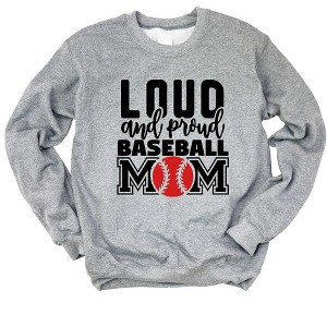 Simply Sage Market Women's Graphic Sweatshirt Loud and Proud Baseball Mom - 1 of 3