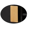 Kings Brand Furniture Grant Buffet Bar Liquor Cabinet with Wine Rack Storage and Glass Holder, Black - 2 of 4